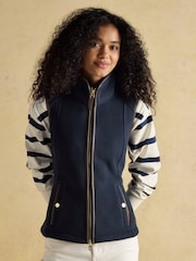 Joules Fairbourne Navy Blue Fleece Gilet - Image 8 of 12