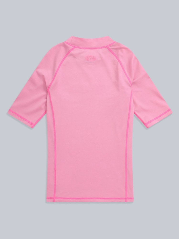 Animal Pink Kids Daisy Recycled Rash Vest - Image 3 of 3