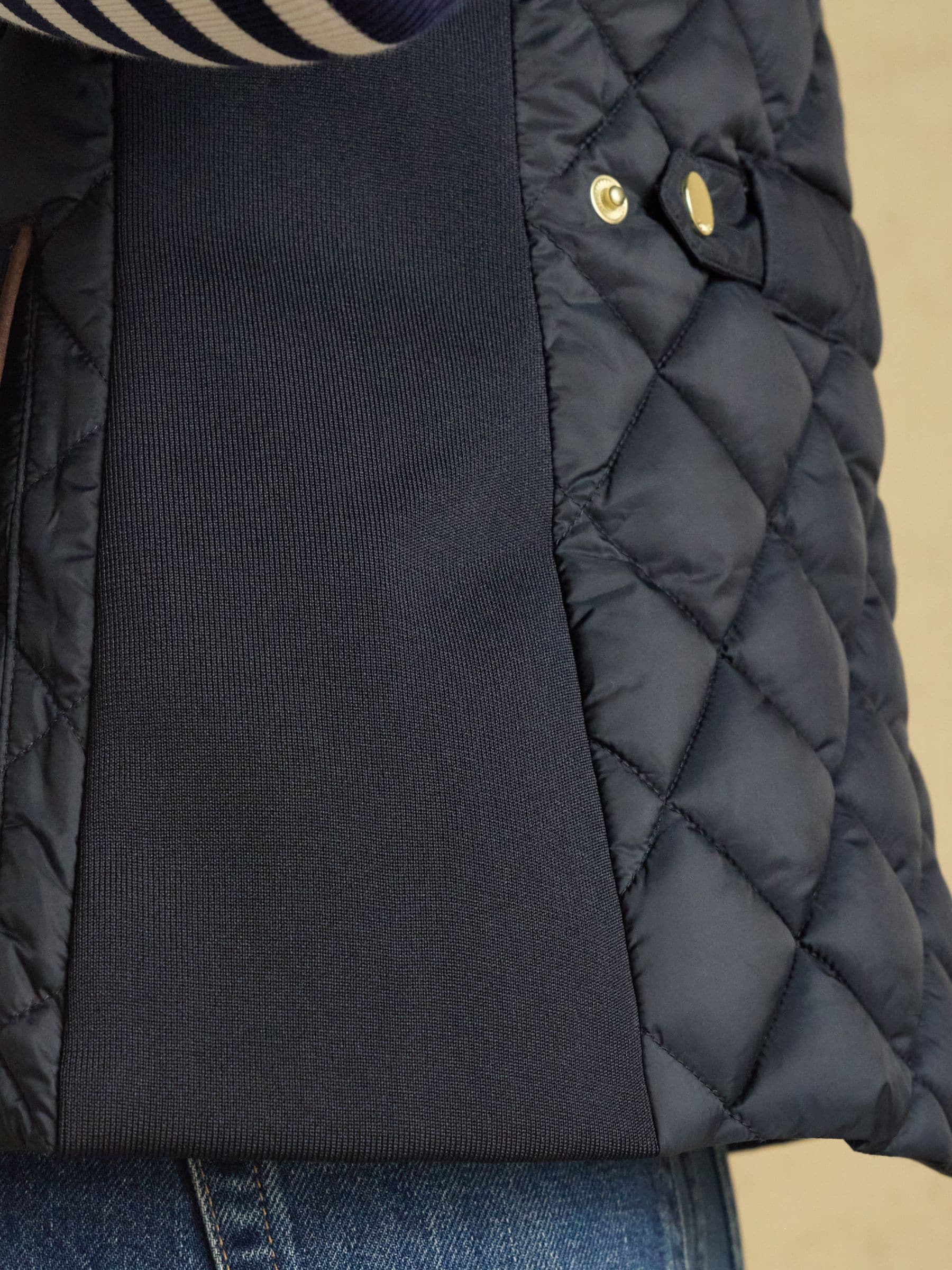 Buy Joules Braemar Luxe Navy Blue Showerproof Diamond Quilted