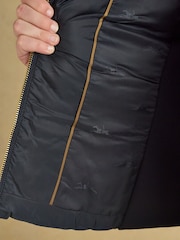 Joules Braemar Luxe Navy Blue Showerproof Diamond Quilted Gilet - Image 11 of 11