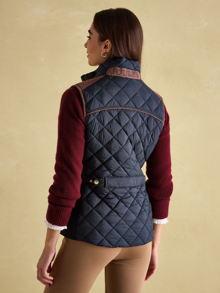 Marineblau/blau - Joules – Braemar Luxe – Wasserfeste Weste mit Rautensteppung - Bild 2 von 8 Marineblau/blau - Joules – Braemar Luxe – Wasserfeste Weste mit Rautensteppung - Bild 2 von 8