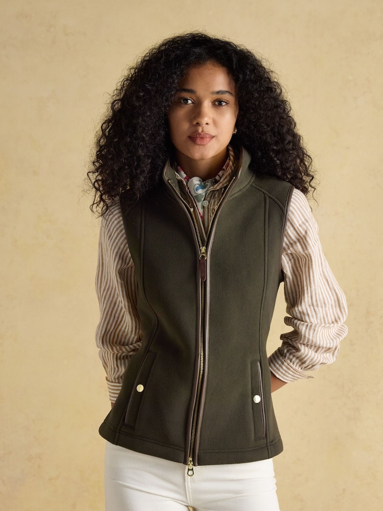 Joules Fairbourne Green Fleece Gilet - Image 11 of 12