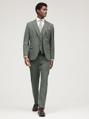 Green Slim Fit Motionflex Stretch Suit Trousers - Image 2 of 3