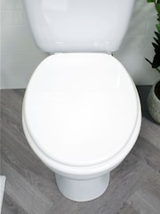 Showerdrape White Oxford Wooden Toilet Seat - Image 1 of 4