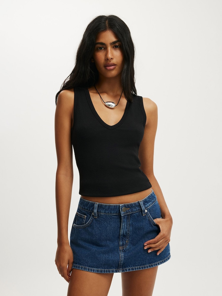 Cotton On Dark Blue Original Denim Skort - Image 1 of 5