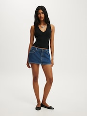 Cotton On Dark Blue Original Denim Skort - Image 2 of 5