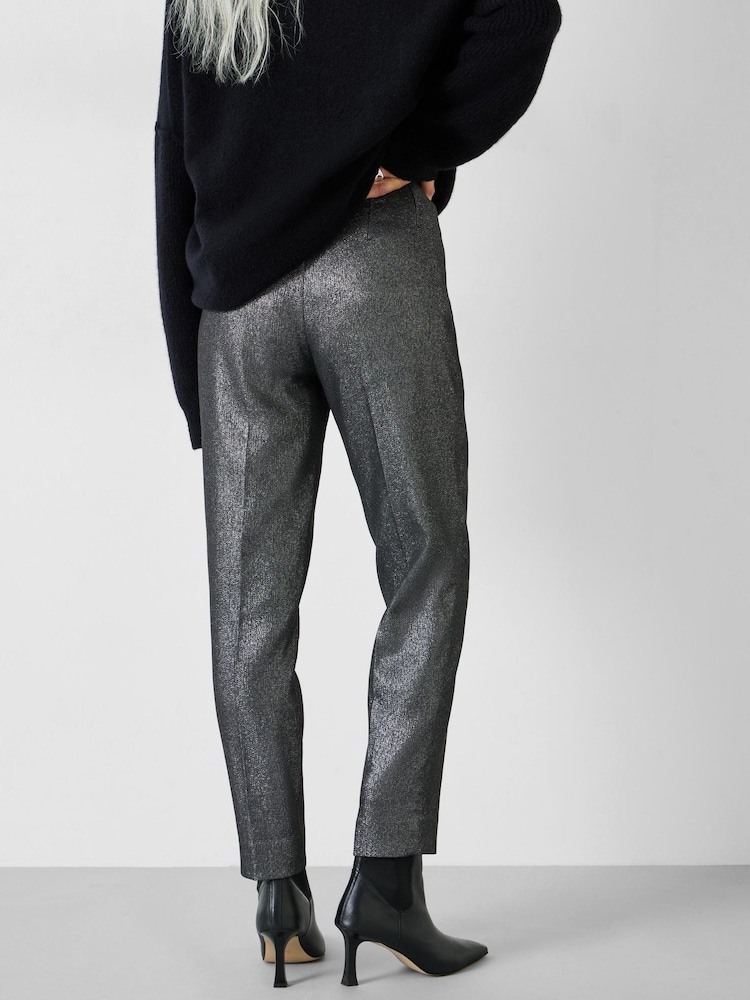 Hush Black Hazel Metallic Cigarette Trousers - Image 2 of 5