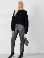 Hush Black Hazel Metallic Cigarette Trousers - Image 3 of 5