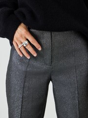 Hush Black Hazel Metallic Cigarette Trousers - Image 4 of 5