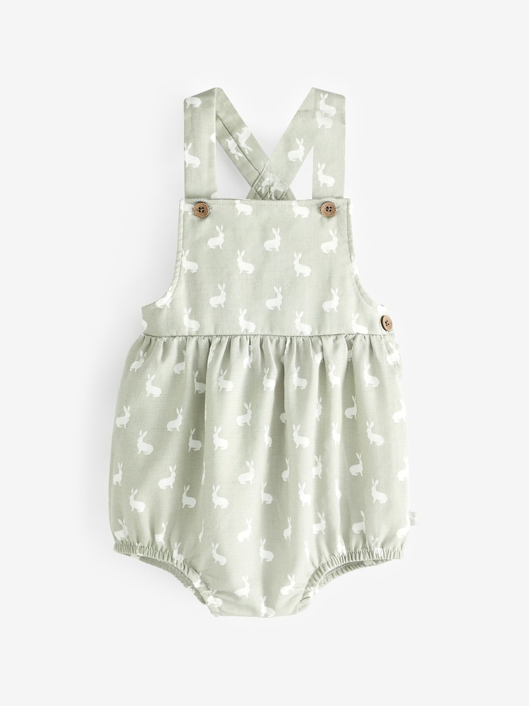 The Little Tailor Baby Woven 100% Cotton Rompersuit - Image 1 of 4 The Little Tailor Baby Woven 100% Cotton Rompersuit - Image 1 of 4