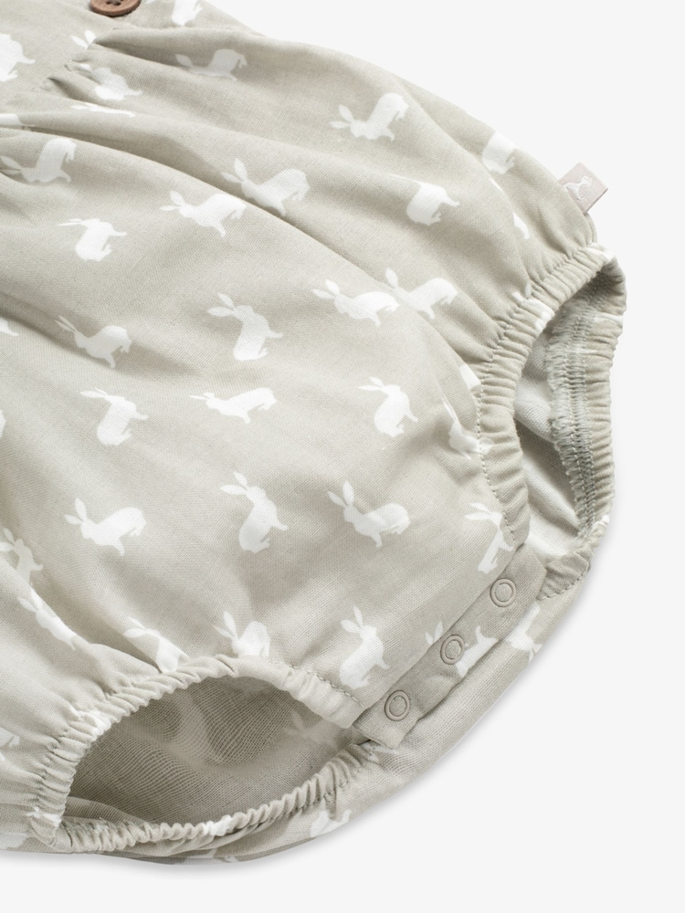The Little Tailor Baby Woven 100% Cotton Rompersuit - Image 3 of 4