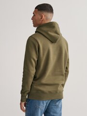 GANT Juniper Green Regular Fit Shield Logo Hoodie - Image 2 of 4