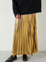 Hush Gold Raven Pleated Maxi Skirt - Image 2 of 5