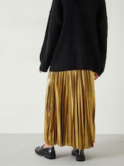 Hush Gold Raven Pleated Maxi Skirt - Image 3 of 5