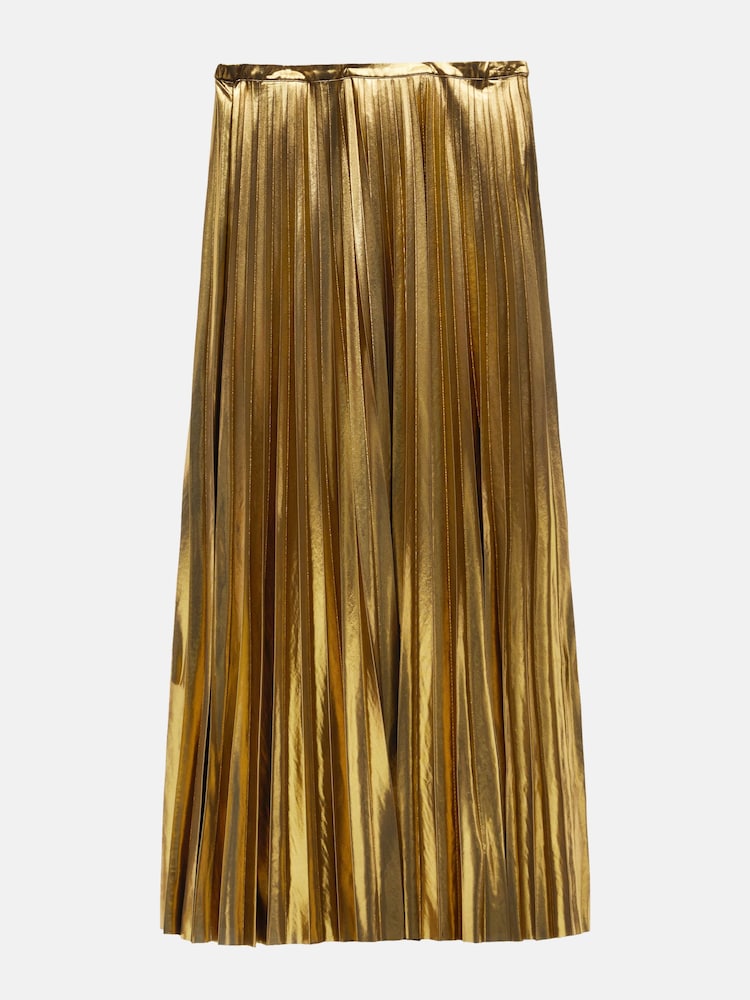 Hush Gold Raven Pleated Maxi Skirt - Image 5 of 5