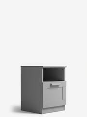 Grey Flynn 1 Drawer Bedside Table - Image 3 of 7