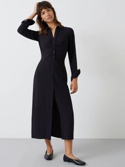 Hush Black Gianna Textured Midi Dress - Image 1 of 5