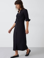 Hush Black Gianna Textured Midi Dress - Image 2 of 5