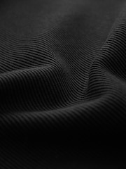 Black Ribbed Midi Skirt - Image 6 of 6