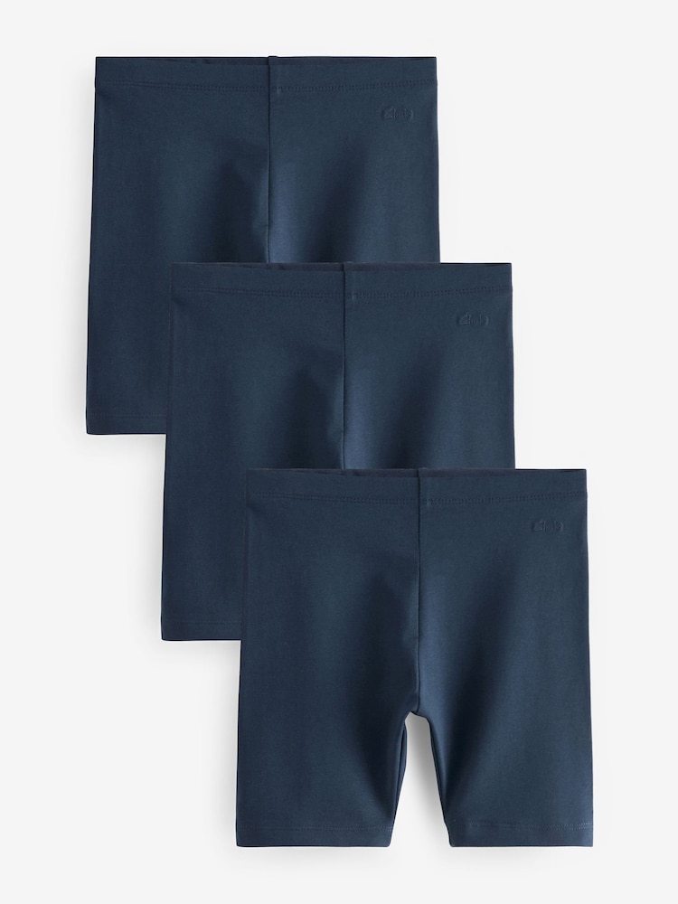 Clarks Indigo Blue School Jersey Cycling Shorts 3 Pack - Image 1 of 5
