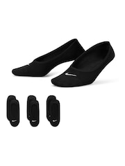 Nike Black Everyday Lightweight Training Footie Socks 3 Pack - Image 1 of 1
