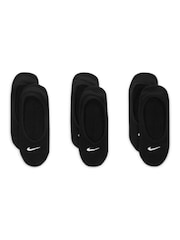 Nike Black Everyday Lightweight Training Footie Socks 3 Pack - Image 2 of 4
