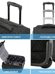 Flight Knight 45x36x20cm EasyJet Underseat Soft Case Cabin Carry On Suitcase Hand Mono Canvas  Luggage - Image 4 of 7