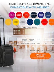 Flight Knight 45x36x20cm EasyJet Underseat Soft Case Cabin Carry On Suitcase Hand Mono Canvas  Luggage - Image 6 of 7