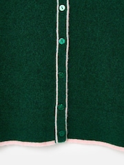 Oliver Bonas Dark Green Collared Knitted Cardigan - Image 6 of 6
