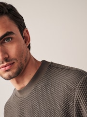 Mushroom Brown Premium Texture Crew Sweatshirt - Image 1 of 8