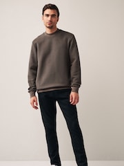 Mushroom Brown Premium Texture Crew Sweatshirt - Image 2 of 8