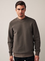 Mushroom Brown Premium Texture Crew Sweatshirt - Image 3 of 8