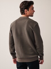 Mushroom Brown Premium Texture Crew Sweatshirt - Image 4 of 8