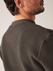 Mushroom Brown Premium Texture Crew Sweatshirt - Image 5 of 8