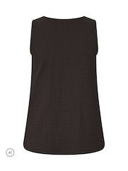 Yours Curve Brown Textured Waistcoat - Image 6 of 6