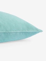 Teal Blue 59 x 59cm Soft Velour Cushion - Image 3 of 6
