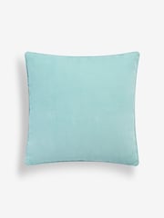 Teal Blue 59 x 59cm Soft Velour Cushion - Image 5 of 6