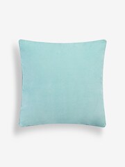 Teal Blue 59 x 59cm Soft Velour Cushion - Image 6 of 6