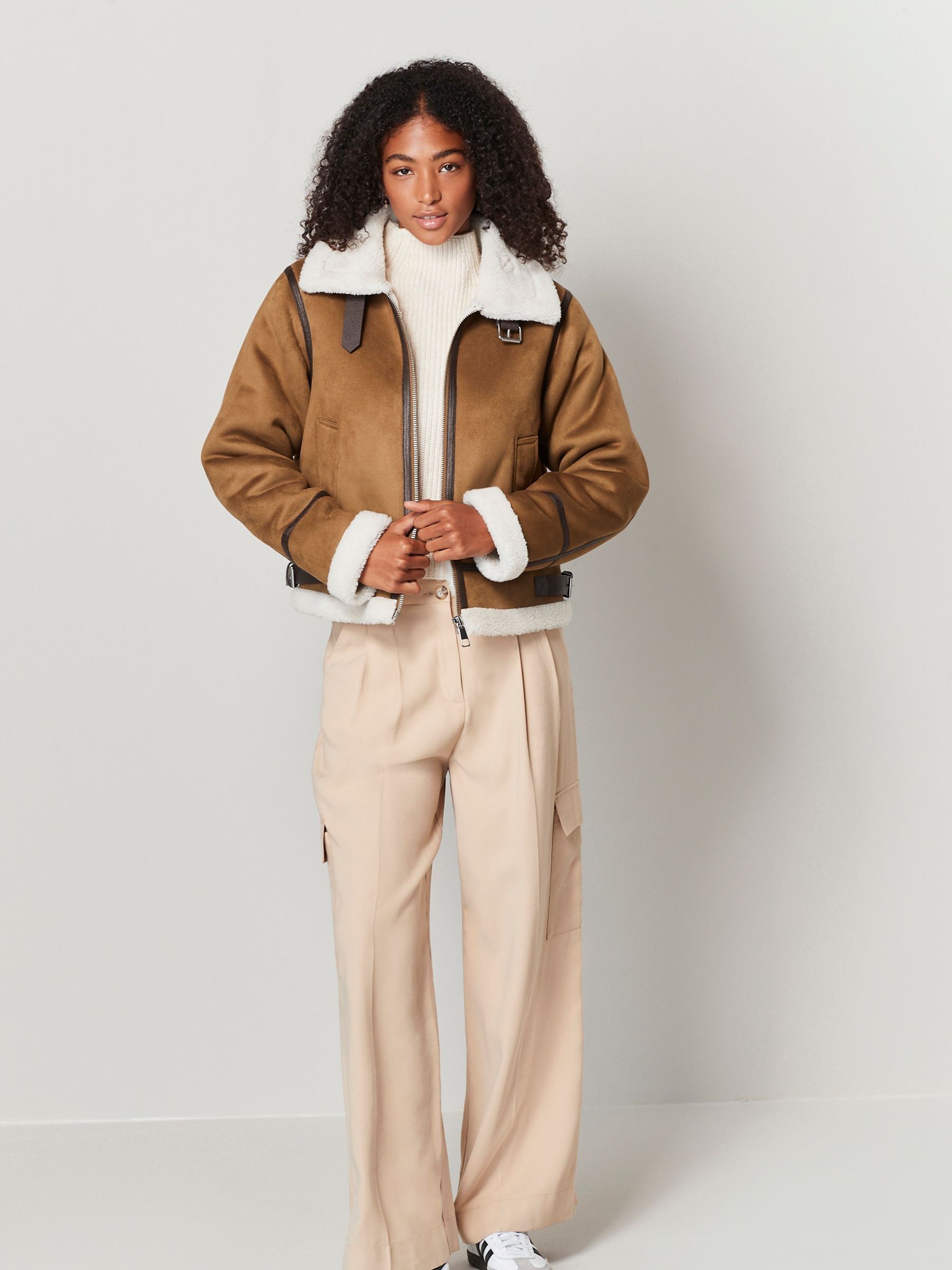Next tan aviator jacket 2025