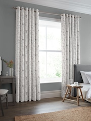 Laura Ashley Dove Grey Summer Palace Made to Measure 100% Cotton Curtains - Image 1 of 7