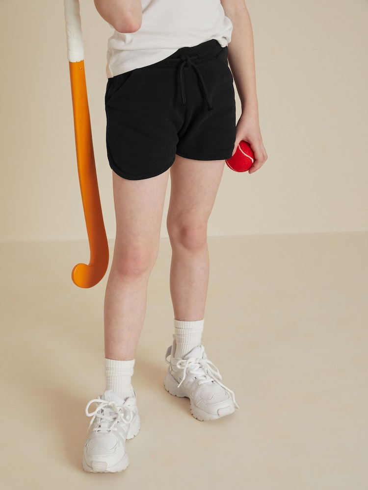 Black Jersey Shorts (3-16yrs) - Image 1 of 8