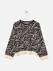 Oliver Bonas Swirl Rund hals stickad Jumper - Bild 1 av 6