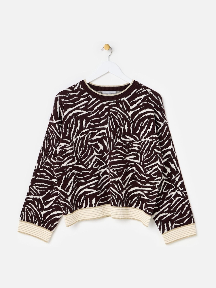 Oliver Bonas Swirl Rund hals stickad Jumper - Bild 1 av 6