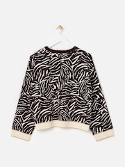 Oliver Bonas Swirl Rund hals stickad Jumper - Bild 2 av 6