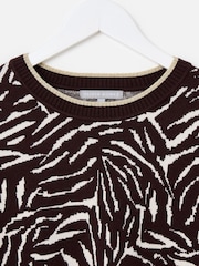 Oliver Bonas Swirl Rund hals stickad Jumper - Bild 3 av 6