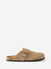 Cotton On Brown Rex Buckle Clogs - Image 1 of 4