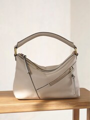 Mint Velvet Cream Leather Crossbody Bag - Image 1 of 3