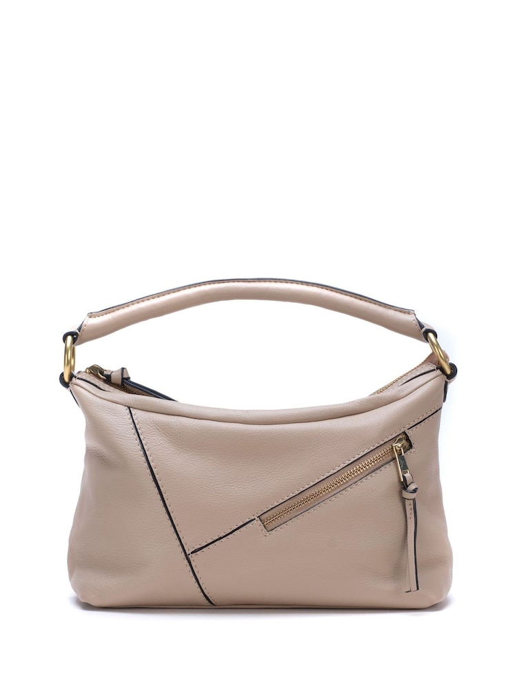 Mint Velvet Cream Leather Crossbody Bag - Image 2 of 3