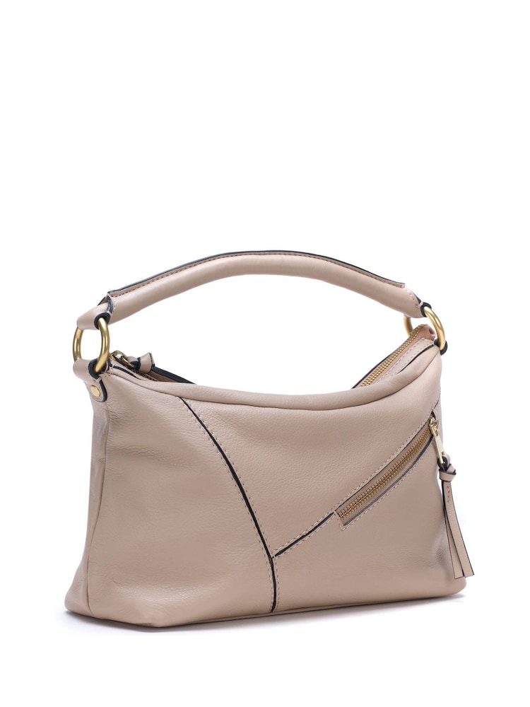 Mint Velvet Cream Leather Crossbody Bag - Image 3 of 3