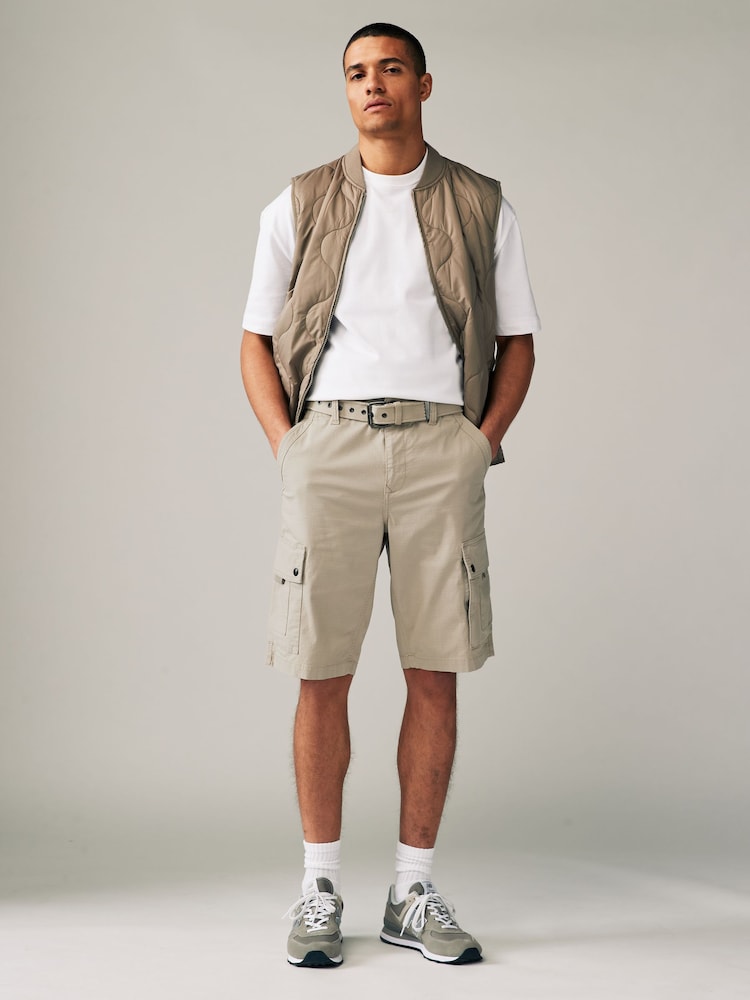 Stone Belted Cargo Shorts - Image 2 of 9